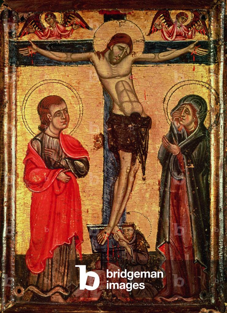 "La Crocifissione", C13th Secolo di Italian School