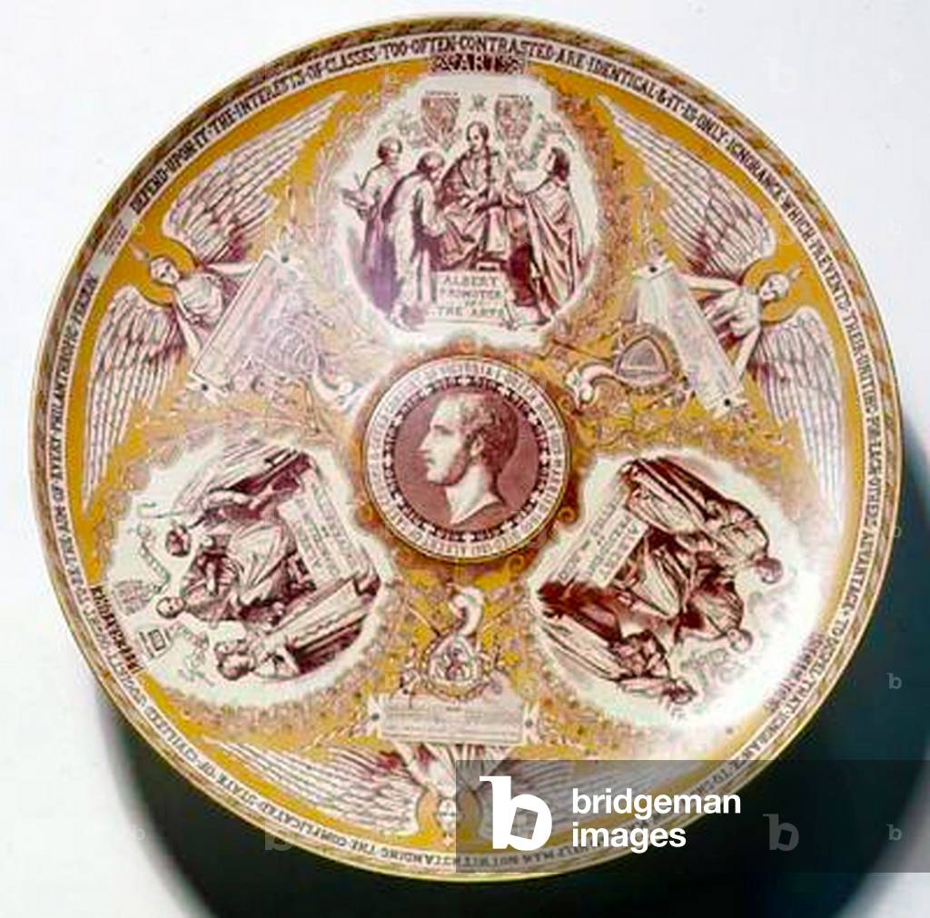 Tazza commemorating the Prince Albert's death, 1863