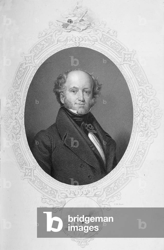 Martin van Buren, from 'The History of the United States' Vol. II, by Charles Mackay, engraved by T.W. Hunt (engraving)
