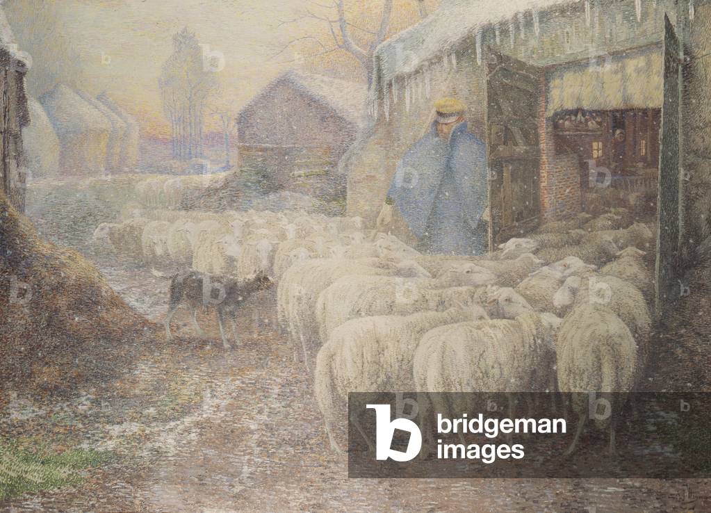 Bild von Gemälde "Die Rückkehr des Hirten", C19. Jahrhundert von Adriaan Josef Heymans