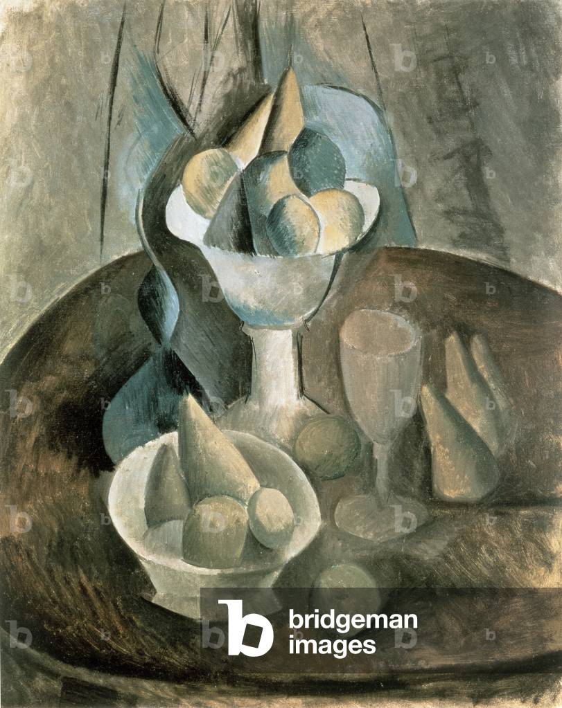 Immagine di Dipinto "Vaso con frutta", 20th Secolo di Pablo Picasso