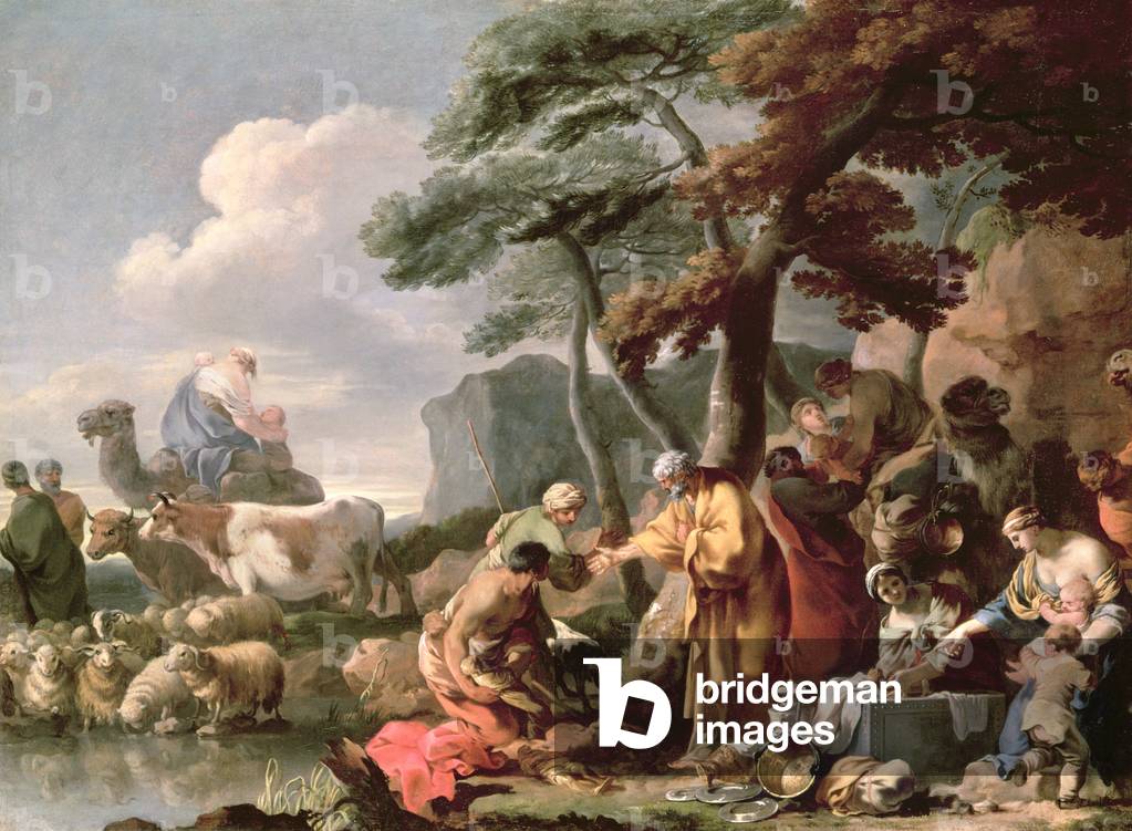 Jakob begraben die falschen Götter unter der Eiche von Shechem (Öl auf Leinwand)