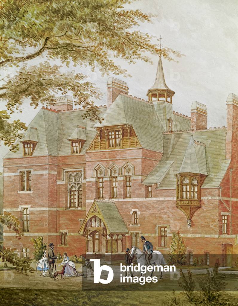 Particolare di Westhoe Hall, South Shields. Costruito da J.C. Stevenson su disegno del fratello J.J. Stevenson