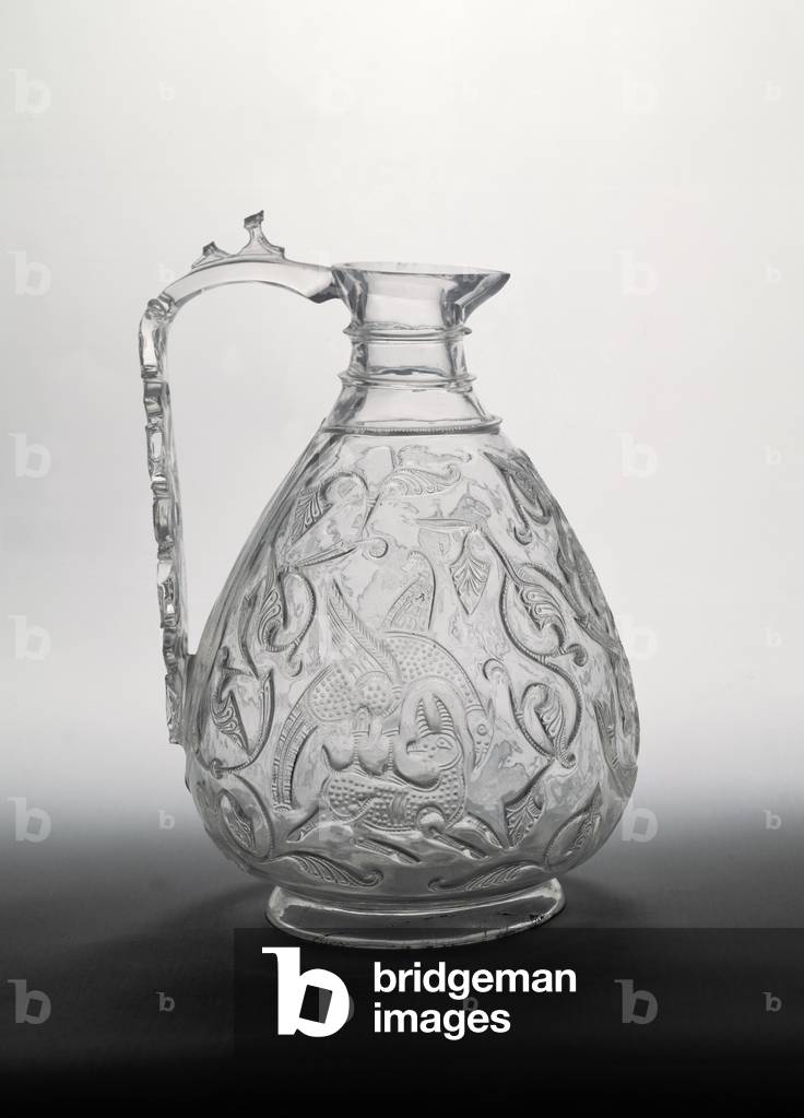 Image of Decorative Arts depicting Crystal jug 901, b/w