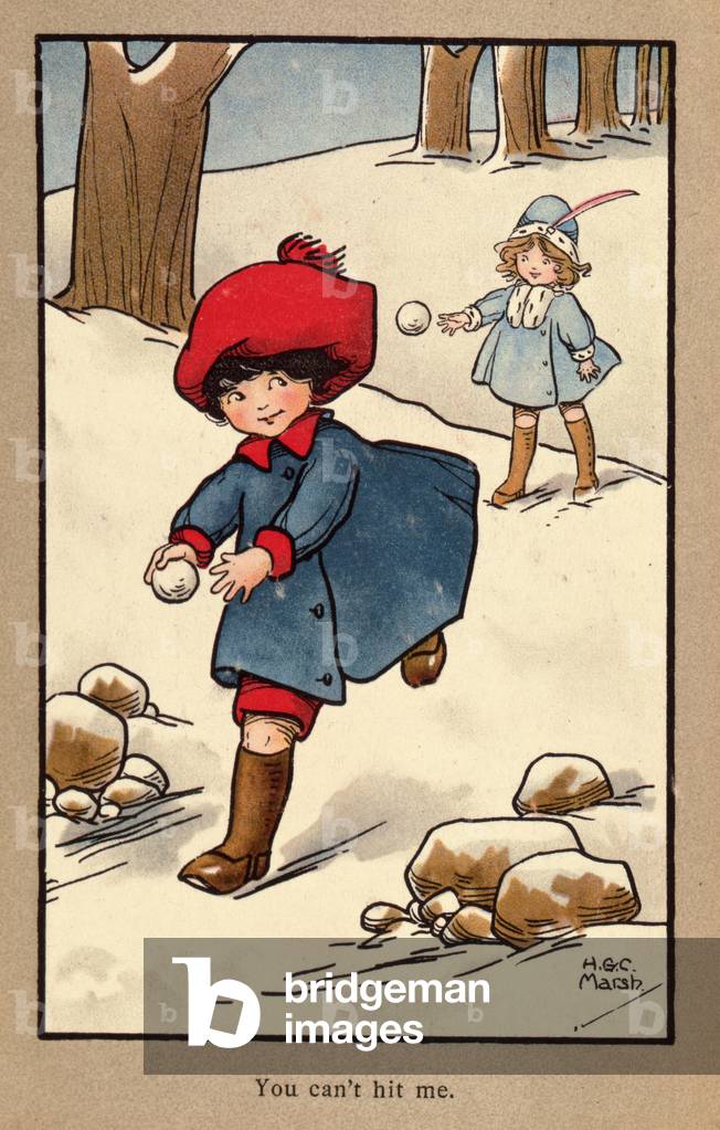You Can't Hit Me! (colour litho)