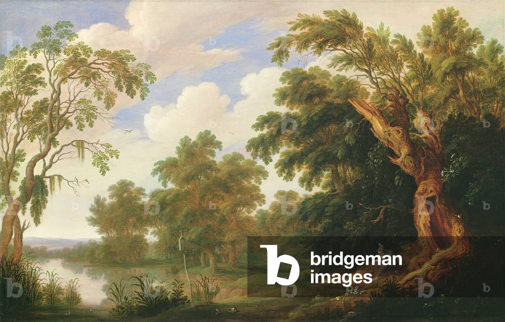 St. Paul visiting St. Anthony in a wooded landscape, 17th century