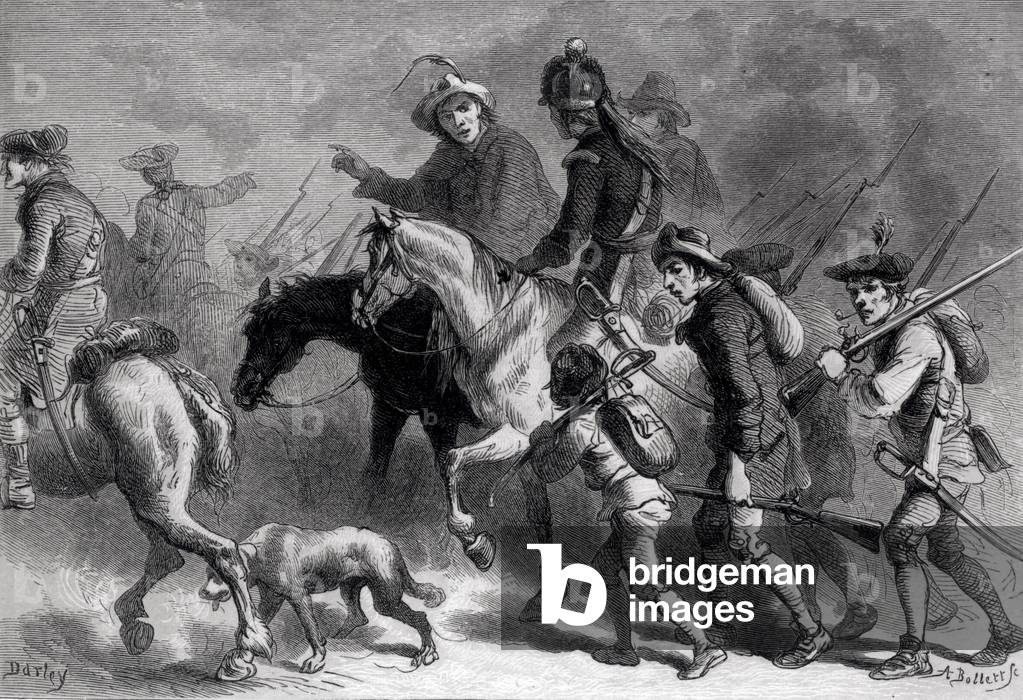 Uprising of the New England Yeomanry, engraved by A. Bollett (engraving) (b&w photo)