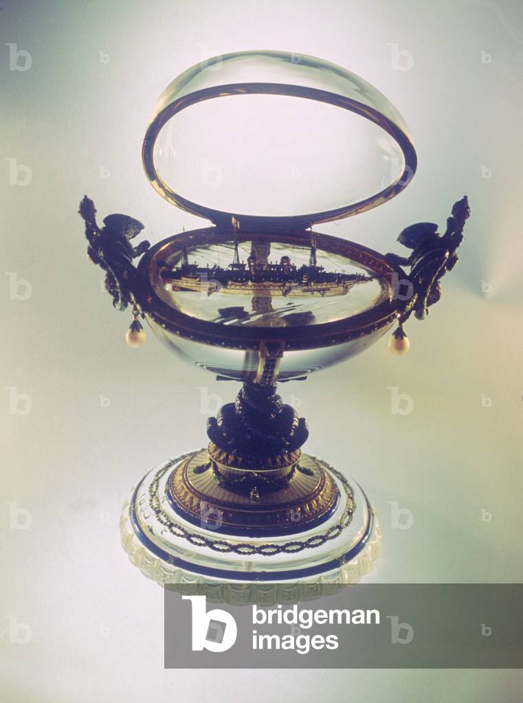 Imperiale Standard Uovo del oro Imperial Yacht, roccia cristallo, di Faberge, 1909