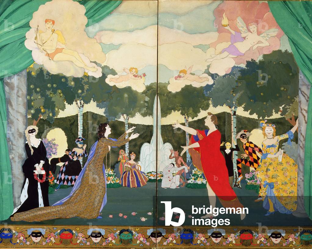 Design delle tende per il 'Teatro Libero 'di Mosca, 1913 (senza carta)