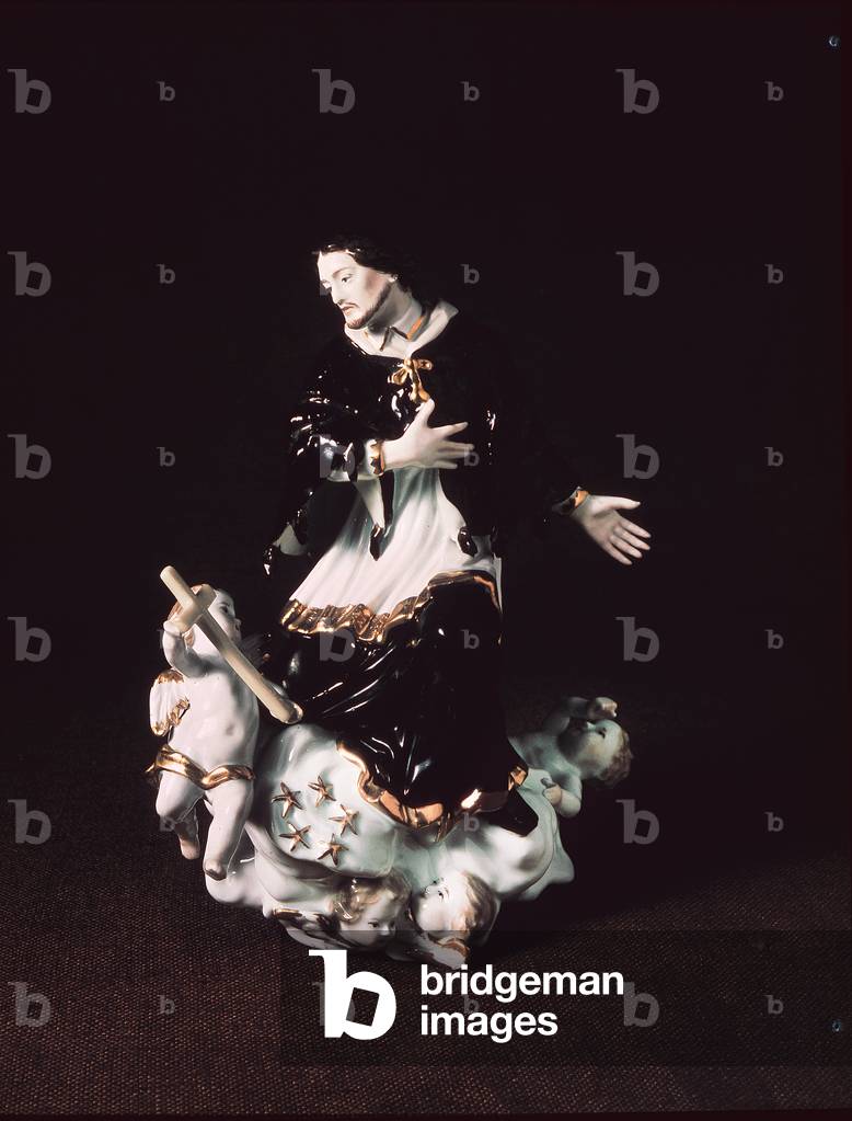 Meissen figure of St. John Nepomuk, from a baroque group, c.1731 (porcelain)
