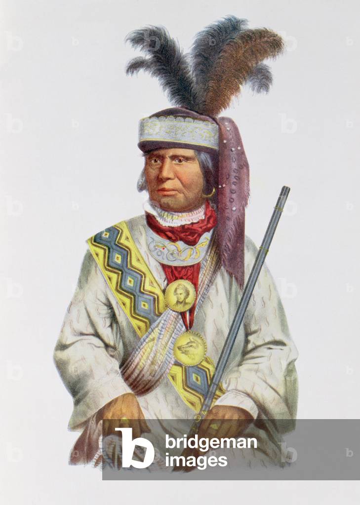 Halpatter-Micco o Billy Bowlegs, a Seminole Chief, c. 1825, illustrazione da 'The Indian Tribes of North Ameri