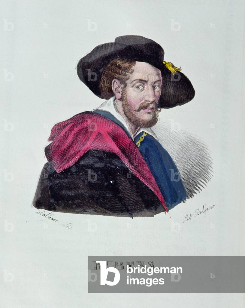 Peter Paul Rubens (1577-1640), by Dolfino (coloured mezzotint)