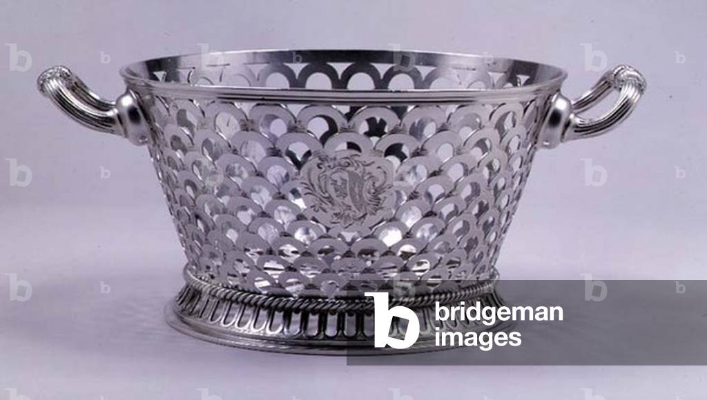 Small basket by Thomas Folkingham, 1711 (silver)