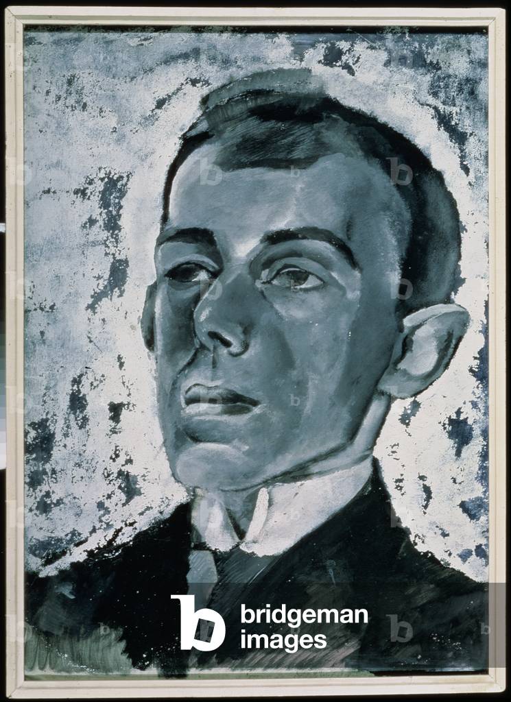 Ritratto del poeta Ossip Mandelstam (1891-1938) (gouache su carta)