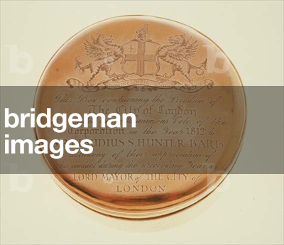 Freedom box presented by the City of London to Sir Claudius Hunter, 1812