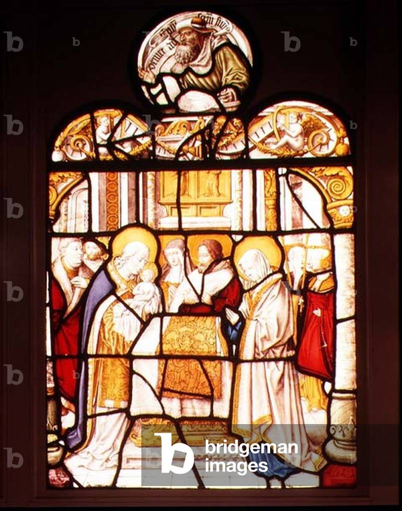The Presentation in the Temple; window from Cistercian Abbey of Mariawald, Eifel, 16th century (stained glass)