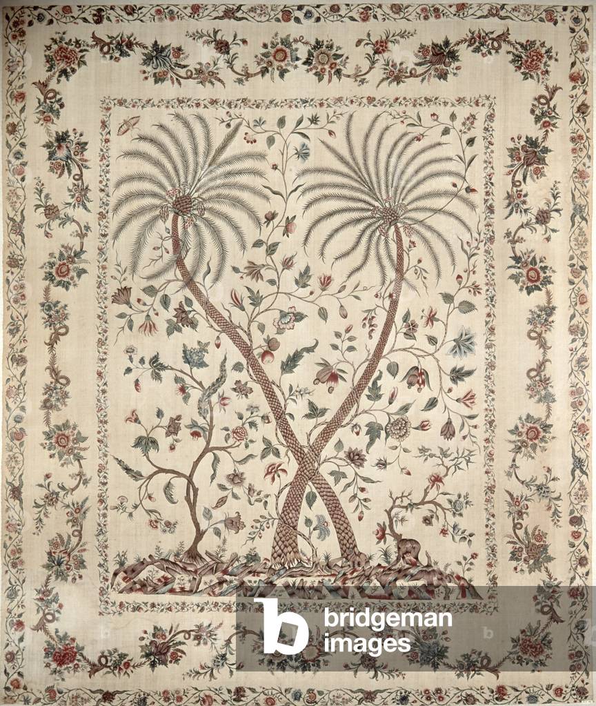 Bedspread with Palm Tree Motifs from Southern Coromandel Coast, c.1770 (cotton)