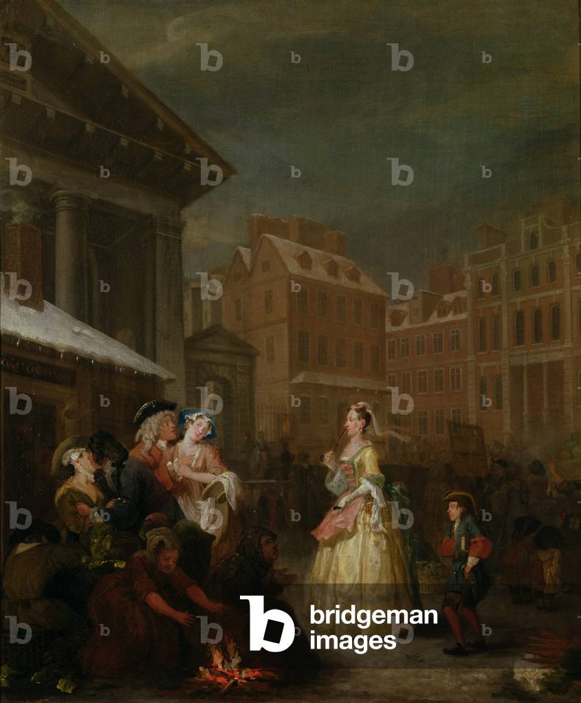 The Four Times of Day: Morning, 1736 (oil on canvas)