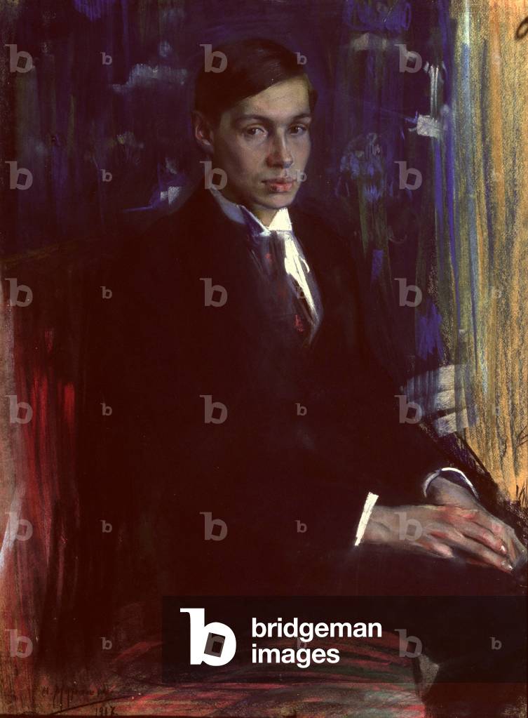 "Porträt von Boris Pasternak (1890-1960)", 1917 von A. A. Murashko