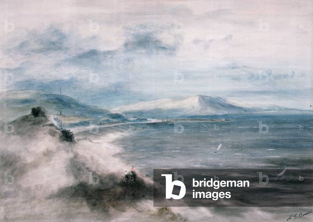 View across a Bay (w/c on paper)