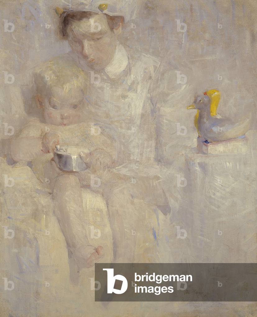 Nurse and Child (oil on canvas)