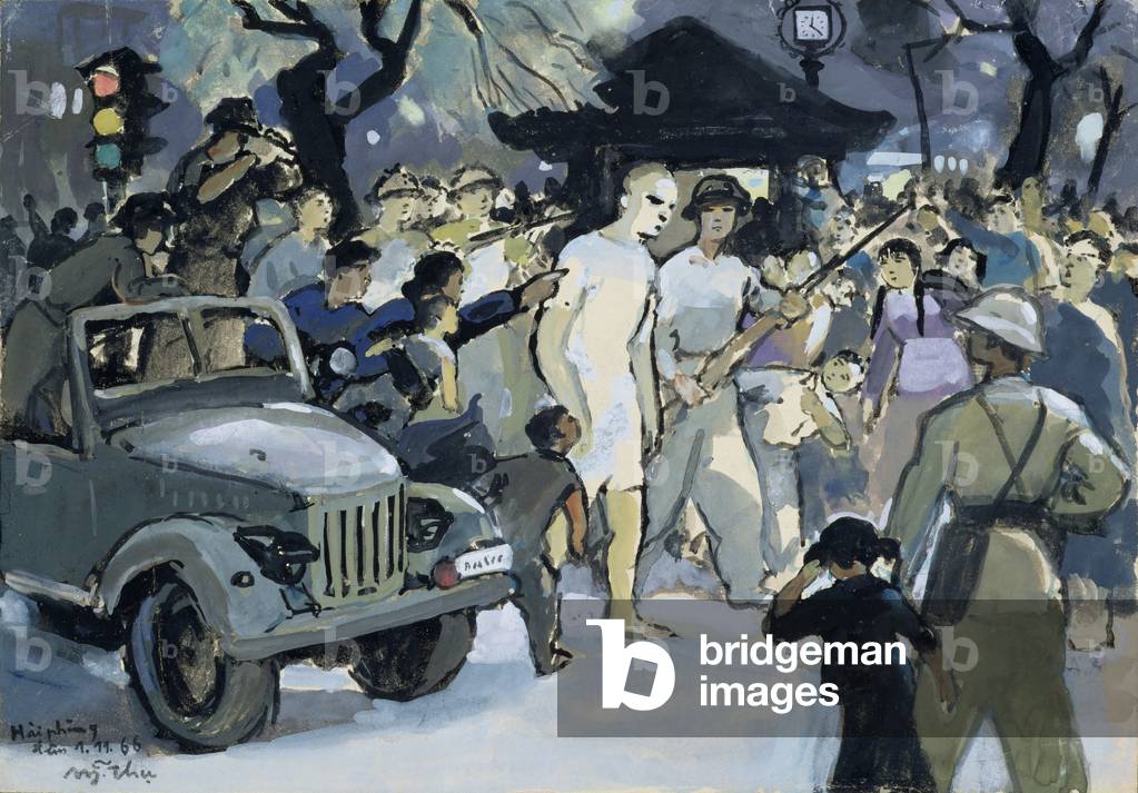 Paraded American Prisoner, 1966 (w/c on paper)