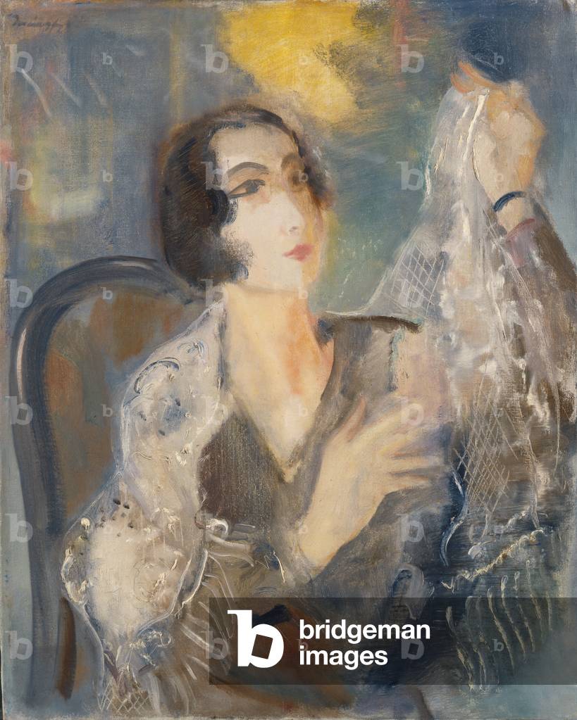 Woman with a Lace Shawl, 1930 (oil on canvas)