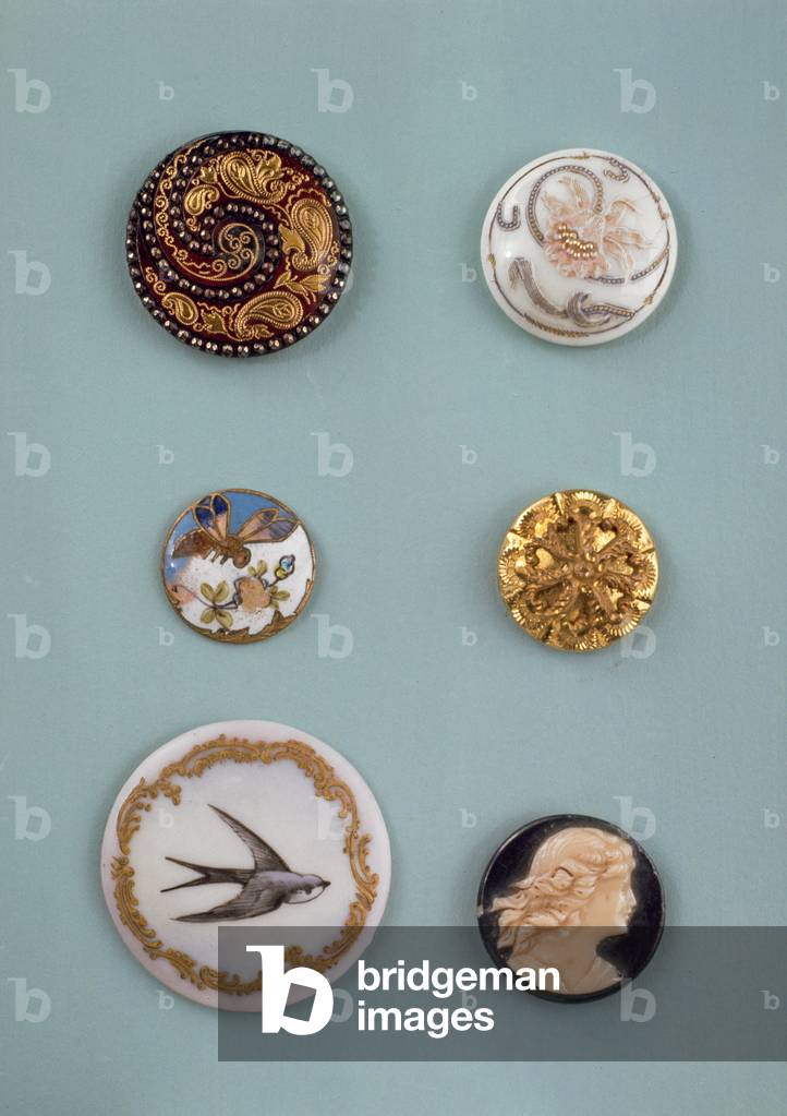 "Sammlung von Knöpfen", C19. Jahrhundert von English School