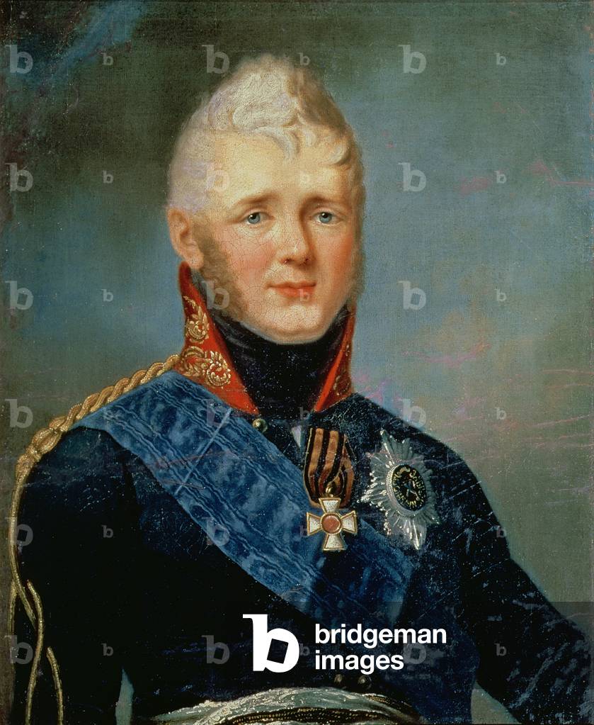 Portrait of Emperor Alexander I (1777-1825) (oil on canvas)