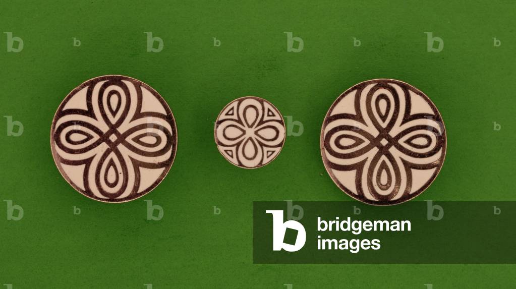 Painted enamel buttons, 20th century