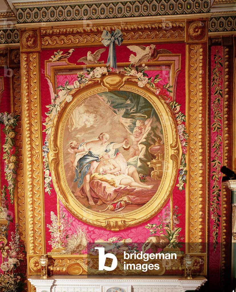 Tapestry panel depicting Cupid and Psyche, Gobelins factory, 1775 (textile)