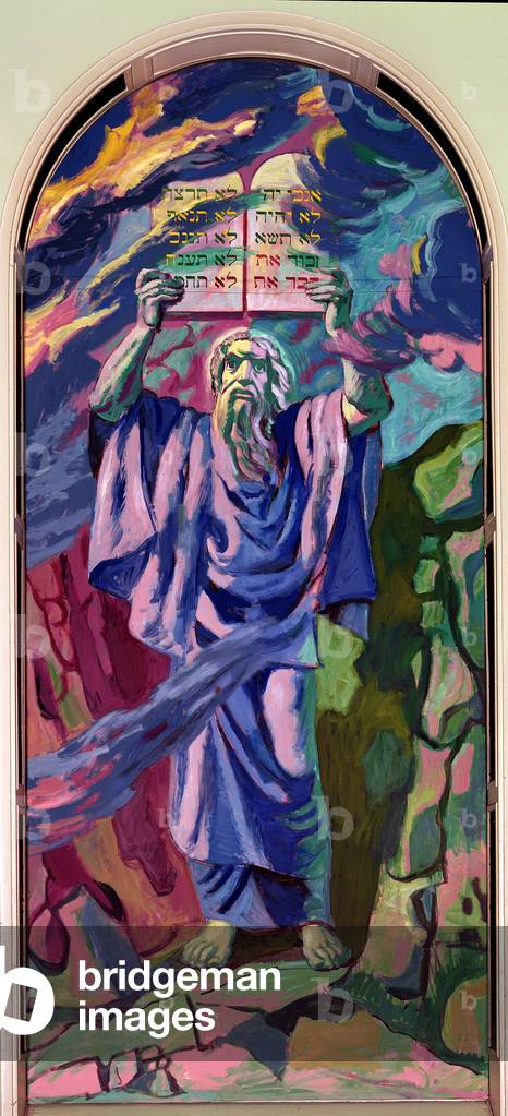 Moses with the Tablets of the Law (mural)