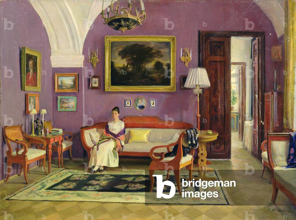 Im Zimmer (Öl auf Holz)