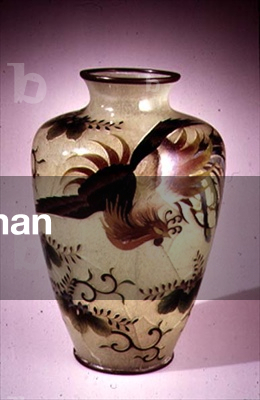 Cloisonne technique vase, probably late 19th century