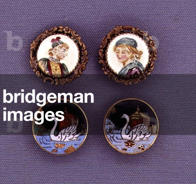 Painted enamel buttons, c.1910
