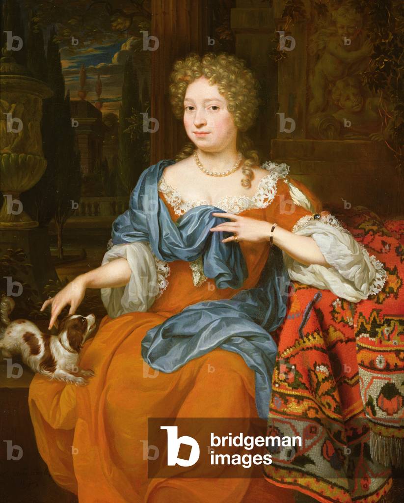 Portrait of a lady in a red dress, 1691