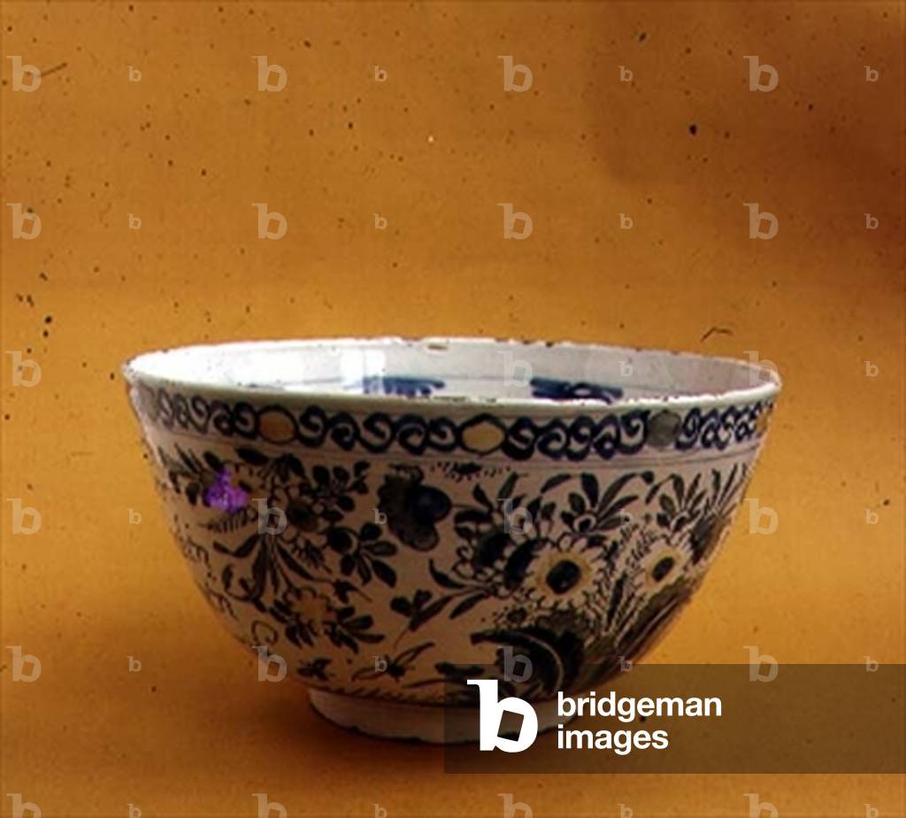 Delft punch bowl commemorating the Peace of Ryswick, 1697 (earthenware)
