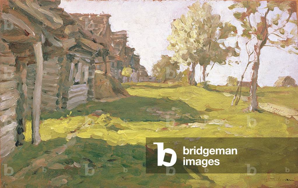 Giorno della luce del sole. Un piccolo villaggio, 1898 (olio su tela)