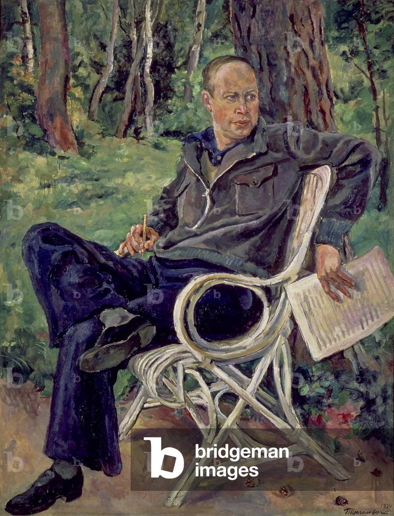 Bild von Gemälde "Porträt von Sergei Sergejewitsch Prokofjew (1891-1953)", 1934 von Petr Petrovic Konchalovsky