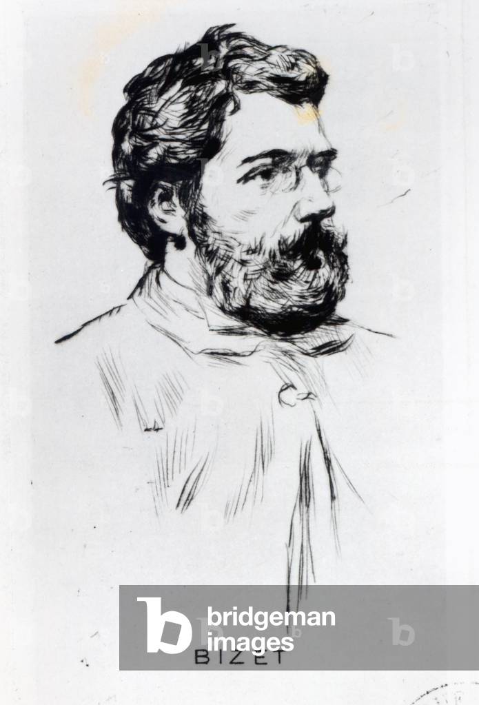 Immagine di Stampa "Ritratto di Georges Bizet" 1900 di Etienne Carjat, b/w