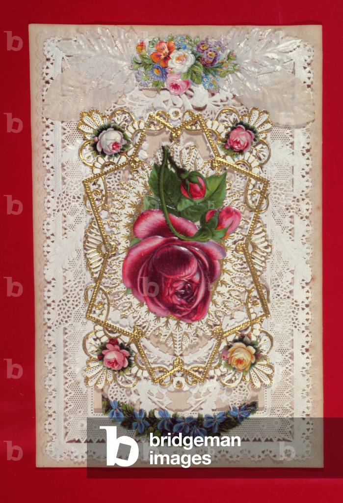 "Carta di San Valentino Vittoriano Floreale"