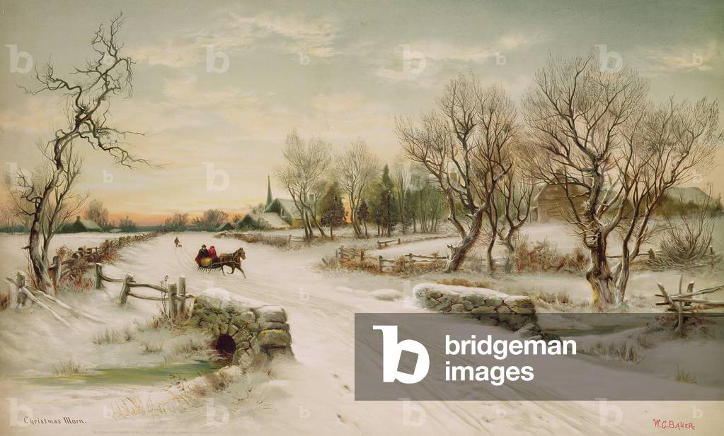 Natale Mom, di W.C. Bauer (fl.1898), pub. di Raphael Tuck and Sons (stampa)