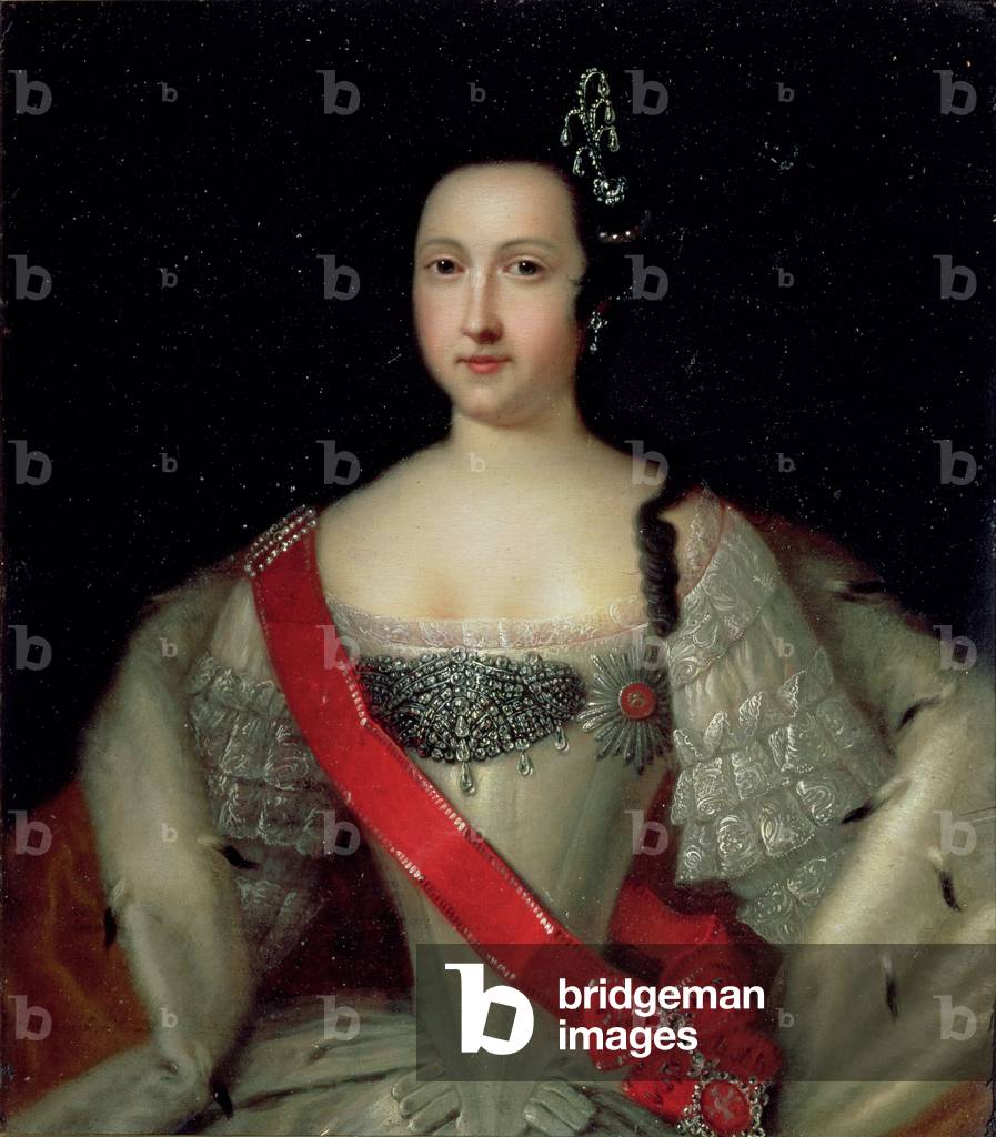 Portrait of Princess Anna (1718-46), the Mother of Emperor Ivan VI (1740-64), after 1733 (oil on canvas)