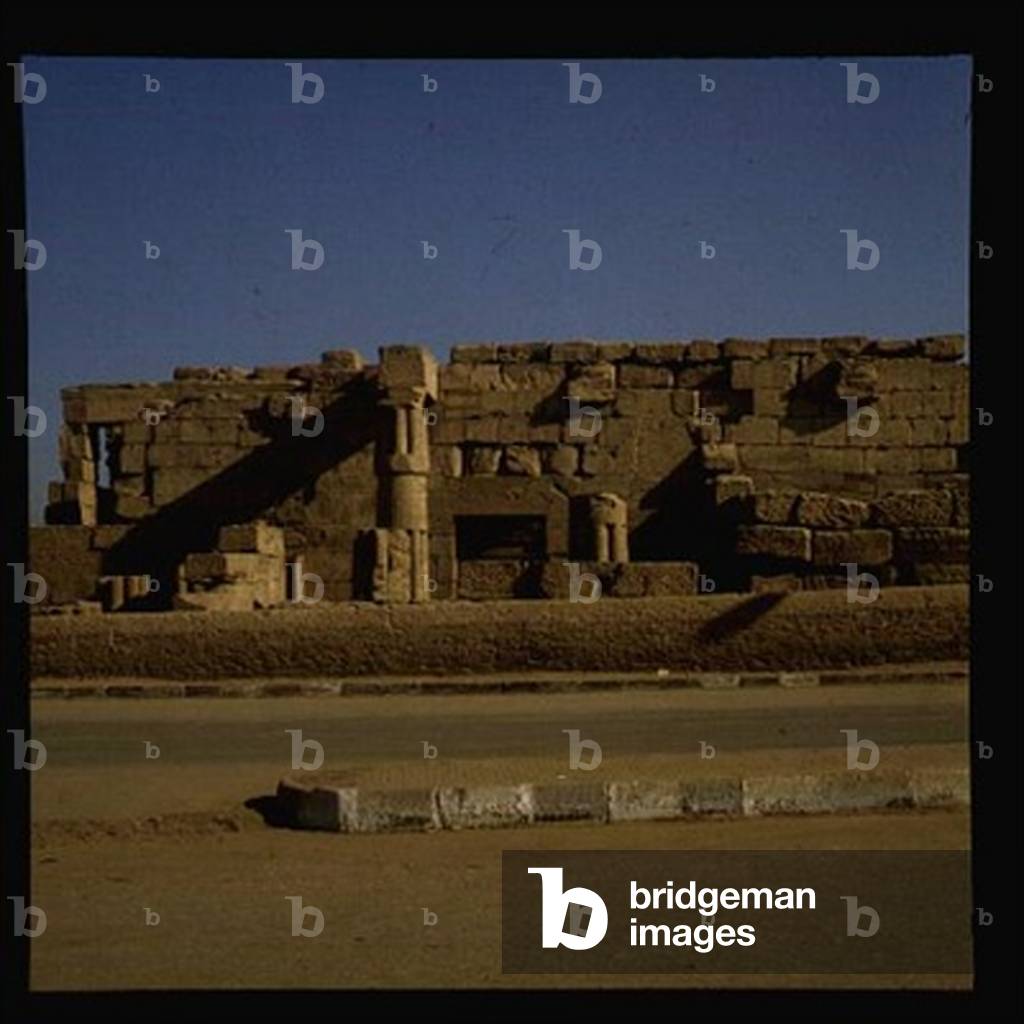 View of a wall with columns, New Kingdom (photo)