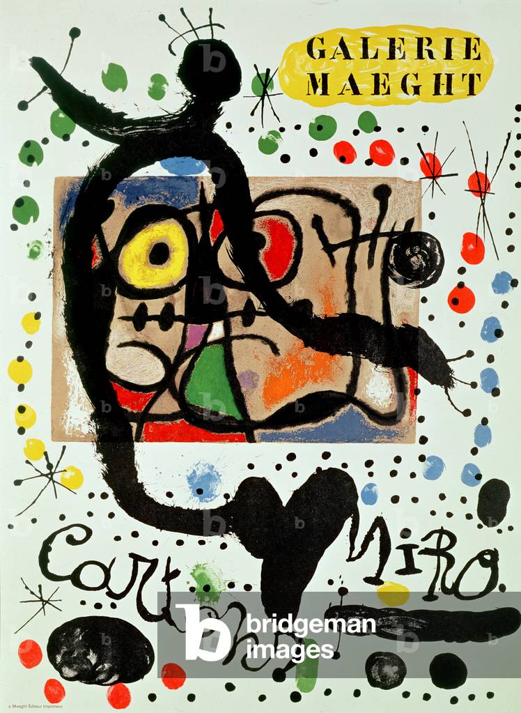 "Poster für die Galerie Maeght (Farblithographie)" von Joan Miro
