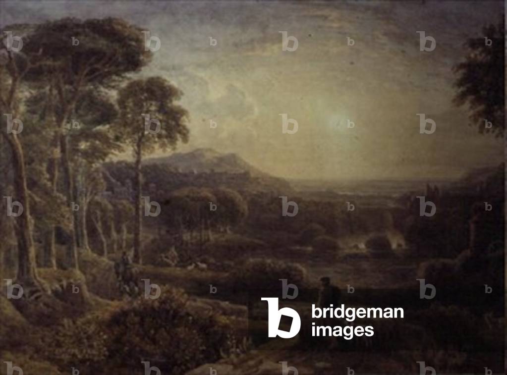 Landscape at Sunset (w/c on paper)