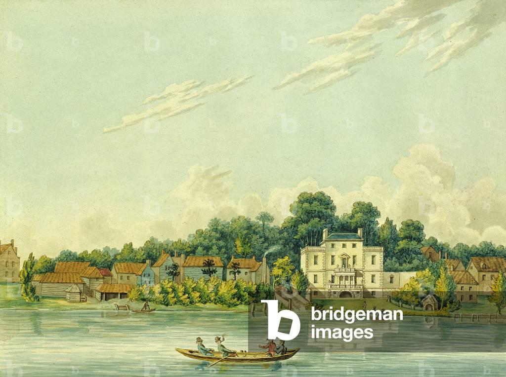 The Banks of the Thames at Twickenham, Showing the House of Alexander Pope