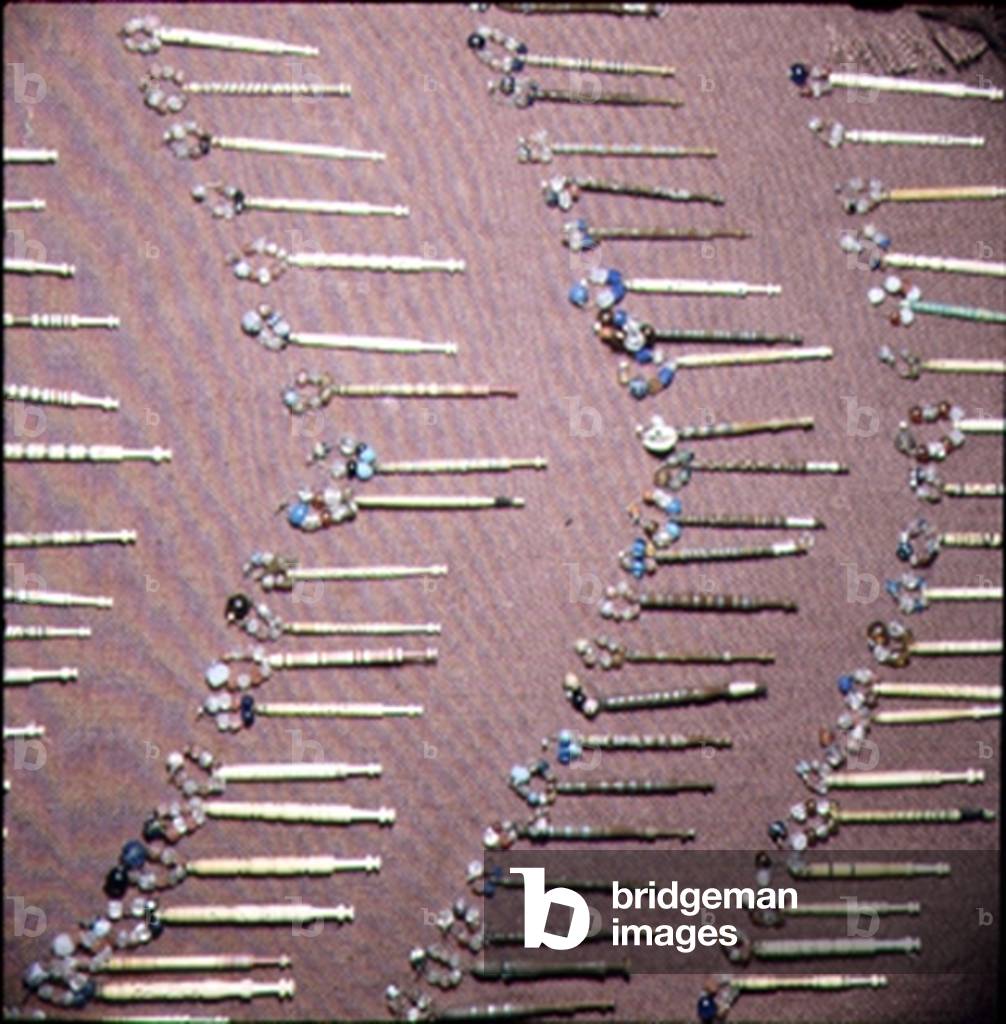 Collection of English lace bobbins, mid-19th century