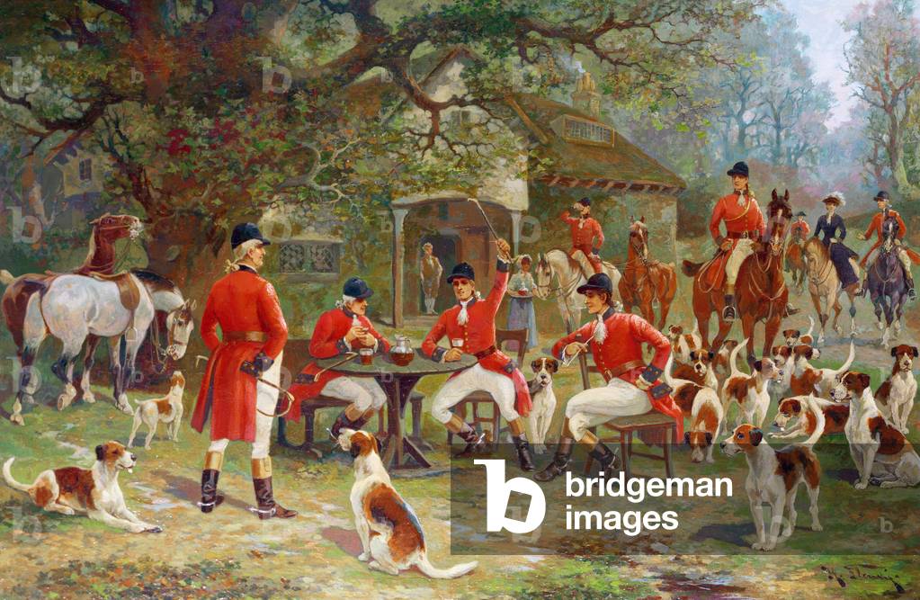 Bild von Gemälde "Das Treffen", C19. Jahrhundert von H. Fleury