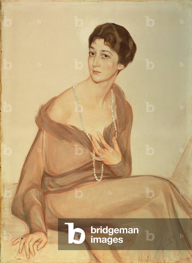 Image de Dessin représentant Portrait de Vanda Weiner, 1916 par Savelij Abramovich Sorin